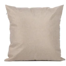Blank 40 * 40cm DIY Sublimation Kvadratkudde Polyester Linet Värmeöverföring Utskrift Soffa Pillow Cases Cover