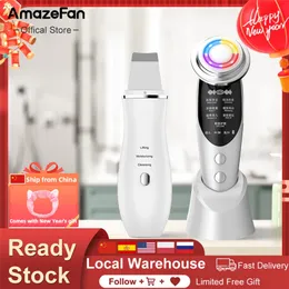 Amazefan7in1rfems Levantando Beleza LED Pon Face Pele + Ultrasonic Scrubber Peeling Shovel Multifuncional Beauty Equipment 220224