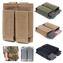 Utomhussport Tactical 9mm Double Magazine Pouch ryggsäckväska Vest Gear Accessory Holder CarTridge Clip Mag Pouch No11-569