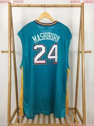 Maillot sarcelle personnalisé Jamal Mashburn #24, bon marché, cousu, personnalisé avec n'importe quel nom et numéro, pour hommes et femmes, pour jeunes, XS-5XL