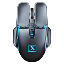 Trådlös Gaming Mouse 2.4GHz USB-mottagare Uppladdningsbara 800-2400 DPI Optiska möss för skrivbords laptop PC