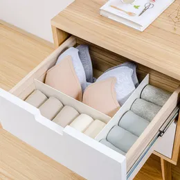 Storage Drawers free combination layered partition 6-Piece creative underwear socks finishing storage partition Simple and practical