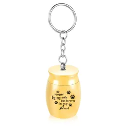 30x40mm Paws Print Urn Necklace Cremation Urn for Ashes Keepsake Keychain Memorial Necklace With Fill Kit