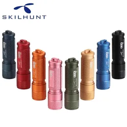 Skilhunt E3A 100 Lumens AAAキーホルダーLED懐中電灯ミニLEDキーライトポケットトーチ屋外デイリーキャンプハイキングライディング釣り220110