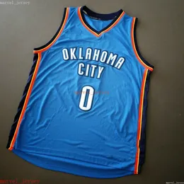 Maglia Westbrook cucita al 100% blu XS-6XL Maglie da basket per uomo, ritorno al passato, economiche, per uomo, donna, gioventù