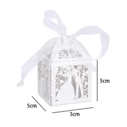 Nowy Hollow Wedding Favor Box Pudełko Dekoracja Ślubna Bride and Groom Candy Party