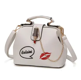 Hot Sale New Fashion Ladies Embroidery Tote bag High quality PU Leather Women's Handbag Chain Shoulder Messenger bag