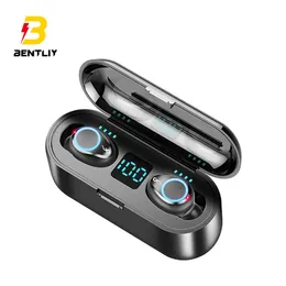 Wireless Bluetooth headset V5.0 F9 TWS wireless Bluetooth headphones LED display with 2000mAh Charger box headphones with microphone