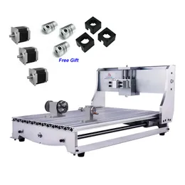 4-осевой алюминиевый 6040 CNC Frame Kit Стойка для гравировального станка с 3 шт. Муфтами NEMA 23 57 Кронштейн шагового двигателя