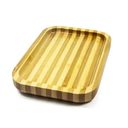 Natural Bamboo Wooden Smoking Dry Herb Tobacco Grinder Preroll Cigarette Holder Rolling Tray Portable Machine Cigar Plate Innovative Design High Quality DHL Free