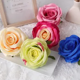 DIY Çiçek Buket Düğün Arch Duvar Süsü LX3590 için 9cm Yapay Çift Renkler İpek Gül Çiçek Başkanı Süsleme Aksesuarları
