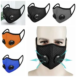 3D Mesh Running Yüz Maskeleri Nefes Karbon Filtre Maskesi Bisiklet Yüz Maske Windproof toz geçirmez Anti-sis Ağız Kapak LSK1680-1 Aktive