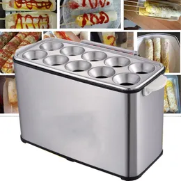 Small 10-tube commercial grilled egg sausage machine omelet breakfast machine egg roll machine omelet maker 220v/110v