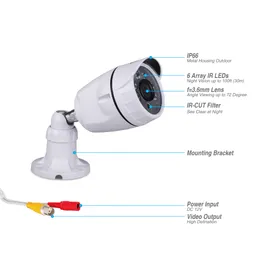 1080P HD AHDのセキュリティカメラの夜間視力防水屋外セキュリティCCTV（AHD DVRでの作業）監視サイレンアラーム