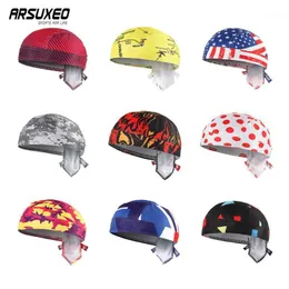 Cycling Caps & Masks ARSUXEO Men Cap Pirate Head Scarf UV Protect Running Headwear Headband Outdoor Breathable Bicycle Bike S1