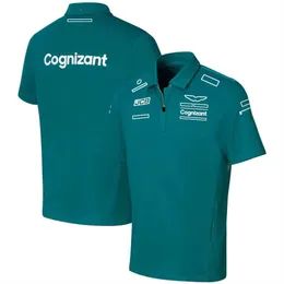 T-shirt f1 2022 nuova tuta da corsa verde POLO a maniche corte tuta da squadra personalizzata