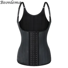 Beonlema látex corpo emagrecimento shapiming shapewear treinador de cintura suor esporte shaper barriga de controle de barriga de aço desossada postura penteadores cinto lj201209