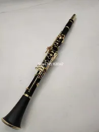 Helt ny klarinett C ton 17 nycklar ibenholt trä guldpläterad professionellt musikinstrument med fodral Gratis frakt