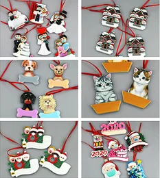 Newest Quarantine Christmas pet decoration TRUMP ornament over 20 options Hanging Decoration quarantine with red rope