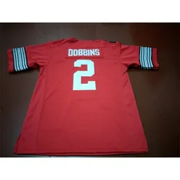 Homens #2 J.K.DOBBINS Ohio State Buckeyes College Jersey branco vermelho preto personalizado S-4XLou personalizado qualquer nome ou número jersey