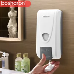 Dispensador de sabão de espuma para montagem na parede 1000ml plástico grande capacidade banheiro acessórios banheiro desinfetante para mãos para casa hotel y200407