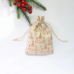Cosmetic Sachet 10pcs/lot Santa Gift Christmas Candy Drawstring Bag Packing Pouches Mini Organizer Can Pr jllBjY