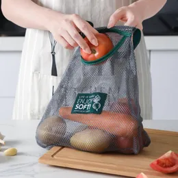 Kitchen Ginger Garlic Onion Hand Carry Fruit Vegetable Storage Hanging Bag Hanging Hollow Breathable cocina accesorio New Sale