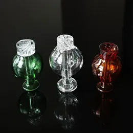 Buntes Raucherzubehör Klares Bernsteingrünes Glas Bubble Ball Shape Style Carb Caps Dome Für Quarz Banger Nails Glaswasserbongs