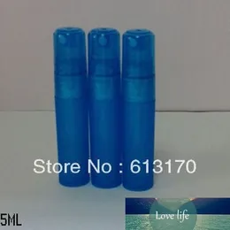Flacone di profumo vuoto da 5 ml Flacone spray in plastica Mini fiale per piccoli campioni Contenitore per imballaggio profumo blu Spedizione gratuita