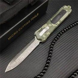 AUTO OPEN Automatic knife Damascus steel Blade material Zinc aluminum alloy Hnadle Camping outdoor tool Collectibles Gift BM UT85 UT88