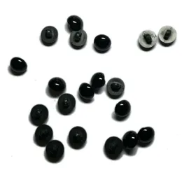 100 szt. Czarne guziki żywicy okrągłe grzybowe szycie Shank Black Diy Animal Eye Toy DIY Dekoracyjne guziki