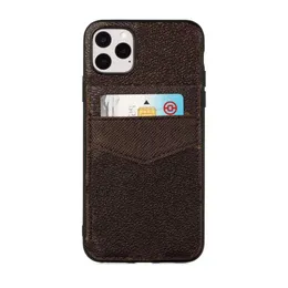 Luxurys Designers Leather Phone Fodral för iPhone 13 Pro Max 12 Mini 11 XS XR X 8 7 Plus Luxury Fashion Print Design Card Slot Leathers Case Mobile Shell