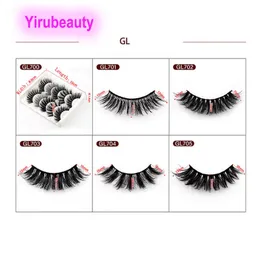 3D Chemical Fiber False Eyelashes 5 Pairs Set GL700 Eyelashes Boxed European Curling Multi-level Messy Cross