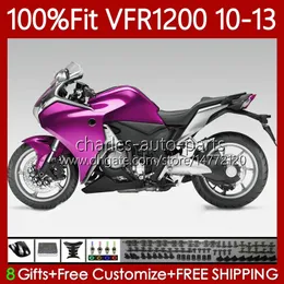 Bodys Injection For HONDA Crosstourer Glossy Pink VFR1200F VFR 1200 RR CC 2010 2011 2012 2013 76No.107 VFR1200RR VFR-1200 10-13 VFR1200X VFR1200 F X 10 11 12 13 Fairing