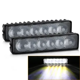 LED Farlar 18 W Oto Motosiklet Kamyon Tekne Için Traktör Römork Offroad Çalışma Işığı 6 LED Iş Işığı Spot Işığı Işığı 6D