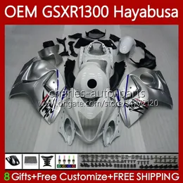 Hayabusa GSXR-1300 GSXR 1300 CC-1300 GSXR 1300 CC-1300 GSX-R1300 GSXR1300 08 09 10 11 12 1300CC GSX R1300 14 15 17 17 17 18 19 OEMフェアリングシルバーライドホワイト