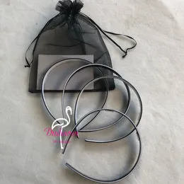 Fermaglio per capelli alla moda in acrilico classico Accessori per capelli fascia con lettera incisa CVIP con timbro borsa in rete regalo per festa di compleanno per bambine