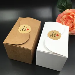 30st/Lot Natural Kraft Paper Cake Box, Party Present Packing Box, Cookie/Candy/Nuts Box/DIY Packing Box, High Quality 90x60x60mm 3 Jlloei