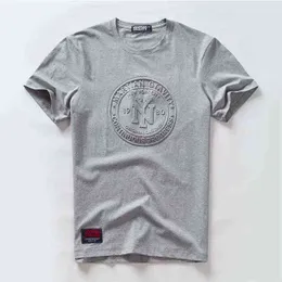 ヴォミント夏メンズ綿クルーネックTシャツ半袖カジュアルキャラクターコイン印刷TシャツBP2908 G1229
