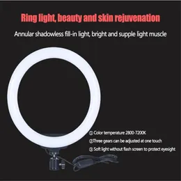 Dimmable lighting LED ring phone holder selfie fill light for Tiktok YouTube Video 10 inch with Tripod Stand