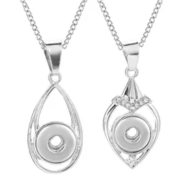 Silver Color 18mm Snap Button Pendant Necklace Romantic Fashion Snaps Jewelry Nice Gift