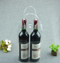 Two Bottle Capacity PVC Wine Cooling Ice Bag Beer Holder Gift Bags Red Wine Ice Bag For Outdoor Beach Party SN3477