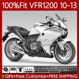 Bodys Injection For HONDA Crosstourer VFR1200F VFR 1200 RR White black CC 2010 2011 2012 2013 76No.90 VFR1200RR VFR-1200 10-13 VFR1200X VFR1200 F X 10 11 12 13 Fairing