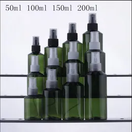 Gratis Verzending 50 ml 100 ml 150 ml Groene Lucency Plastic Spray Lege Parfumflesje Toner Parfum Cosmetische Containers