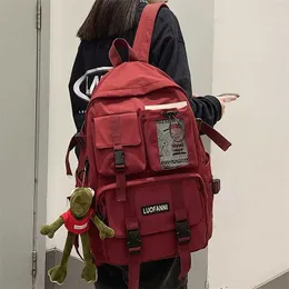 旅行の女性のバックパック少年ナイロンメッシュ女子学生大学の袋の女の子クールなラップトップ男性のファッションブックバッグレディ202211