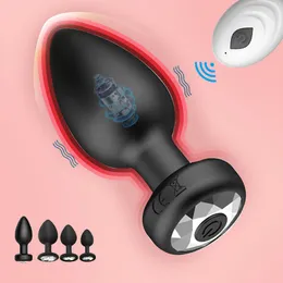 Trådlös Remote Anal Vibrator Sexleksaker för män Kvinnor Analproppar Man Prostata Massage Vagina G Spot Anus Butt Plug