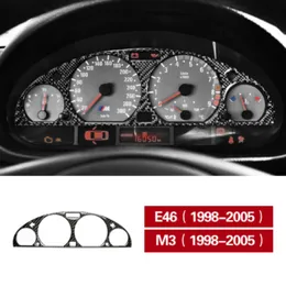 Intérieur de voiture en Fiber de carbone tableau de bord tableau de bord écran de protection garniture autocollant style de voiture pour BMW E46 M3 1998-2005258k