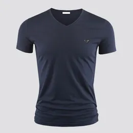 T-shirts pour hommes T-shirt T-shirts en pur coton de haute qualité Polos ras du cou confortables Col en V Hommes Femmes Motif triangle en métal tridimensionnel à manches courtes 8 styles au choix A68