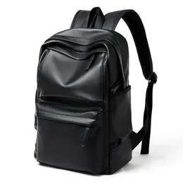 PU-Leder-Rucksack für Herren, Reisetasche, wasserdicht, einfacher Stil, Schultaschen für Teenager, lässig, modisch, Anti-Diebstahl-Rucksack