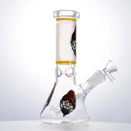 Glow in the Dark Bong Dab Rigs Rig Oil Rury Wodnej Okrągły Szkło Podstawowe Bongs Z Rozproszonym Glass Head Glass Waterpipe SCX01